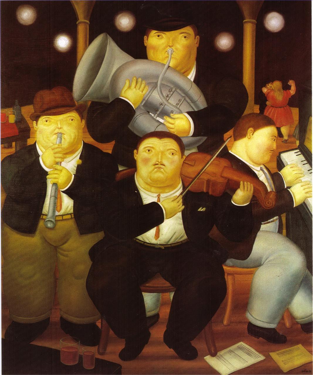 four musicians Fernando Botero Oil Paintings
